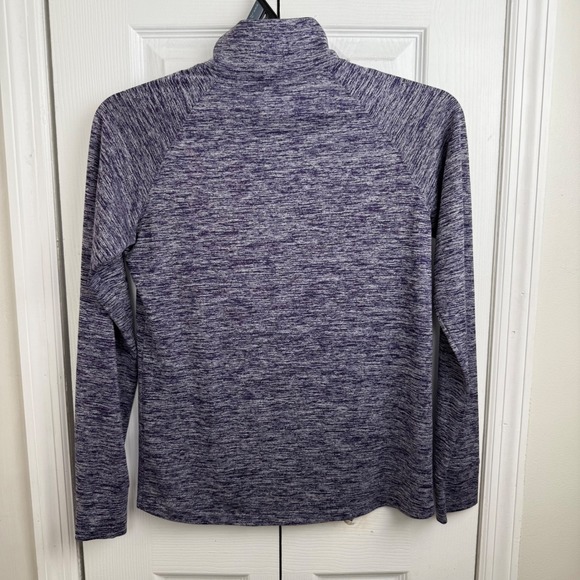 Under Armour Womens Purple Heathered Heatgear Quarter Zip Athletic Top XS - Picture 4 of 4